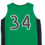 NIKE TEAM Basketball Edina 34 Mens Jersey Green Sleeveless USA V-Neck L