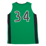 NIKE TEAM Basketball Edina 34 Mens Jersey Green Sleeveless USA V-Neck L