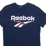 REEBOK Mens T-Shirt Blue S