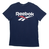 REEBOK Mens T-Shirt Blue S