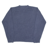 TOMMY HILFIGER Mens Jumper Blue V-Neck Tight Knit L