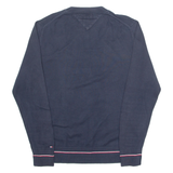 TOMMY HILFIGER Mens Jumper Blue Tight Knit L
