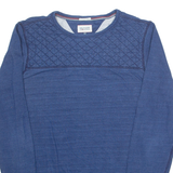 TOMMY HILFIGER Mens Jumper Blue Tight Knit M