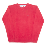 TOMMY HILFIGER Mens Jumper Red Tight Knit L