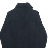 TOMMY HILFIGER Mens Jumper Black Roll Neck Tight Knit XS