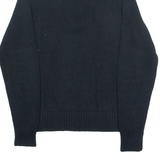 TOMMY HILFIGER Mens Jumper Black Roll Neck Tight Knit XS