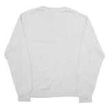 TOMMY HILFIGER Mens Jumper Grey Crew Neck Tight Knit 2XL