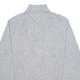 TOMMY HILFIGER Mens Jumper Grey 1/4 Zip Tight Knit L