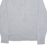 TOMMY HILFIGER Mens Jumper Grey 1/4 Zip Tight Knit L