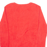TOMMY HILFIGER Womens Jumper Red Crew Neck Cable Knit M
