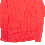 TOMMY HILFIGER Womens Jumper Red Crew Neck Cable Knit M