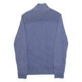TOMMY HILFIGER Mens Jumper Blue High Neck Tight Knit M
