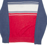 TOMMY HILFIGER Mens Jumper Red 1/4 Zip Tight Knit S