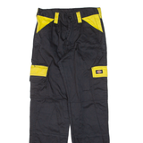 DICKIES Double-knee Cargo Workwear Mens Trousers Black Regular Straight W28 L29