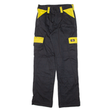 DICKIES Double-knee Cargo Workwear Mens Trousers Black Regular Straight W28 L29