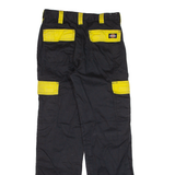 DICKIES Double-knee Cargo Workwear Mens Trousers Black Regular Straight W28 L29