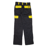 DICKIES Double-knee Cargo Workwear Mens Trousers Black Regular Straight W28 L29