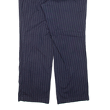 TOMMY HILFIGER Pinstripe Womens Trousers Blue Loose Straight W35 L30