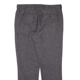TED BAKER Mens Knit Trousers Grey Regular Tapered Wool W34 L28