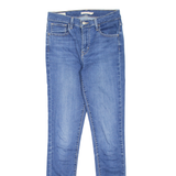 LEVI'S 720 High Rise BIG E Womens Jeans Blue Slim Skinny Stone Wash W27 L32