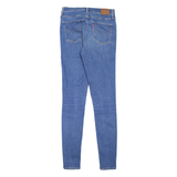 LEVI'S 720 High Rise BIG E Womens Jeans Blue Slim Skinny Stone Wash W27 L32