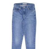 LEVI'S 721 High Rise Womens Jeans Blue Slim Skinny Stone Wash W25 L28