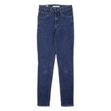 LEVI'S 721 High Rise BIG E Womens Jeans Blue Slim Skinny W24 L28