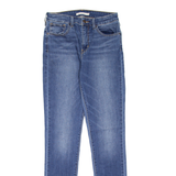 LEVI'S 721 High Rise Womens Jeans Blue Slim Skinny Stone Wash W28 L32