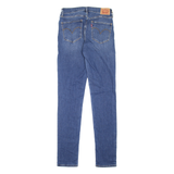 LEVI'S 721 High Rise Womens Jeans Blue Slim Skinny Stone Wash W28 L32