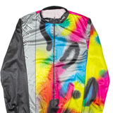 BRUNEX SWISS Lightweight Mens Track Jacket Grey Crazy Pattern M