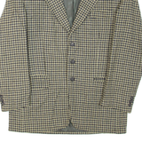 Mens Blazer Jacket Green Houndstooth L