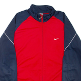 NIKE Mens Track Jacket Red Colourblock L