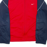 NIKE Mens Track Jacket Red Colourblock L