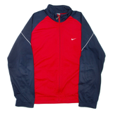 NIKE Mens Track Jacket Red Colourblock L