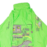 Mens Pullover Jacket Green Crazy Pattern XL