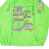 Mens Pullover Jacket Green Crazy Pattern XL