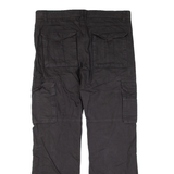 SERGIO VITTI Cargo Mens Trousers Grey Loose Straight W40 L33