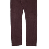 DRIVER Mens Trousers Maroon Regular Straight W35 L33