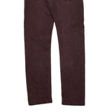 DRIVER Mens Trousers Maroon Regular Straight W35 L33