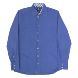 PIERRE CARDIN Mens Plain Shirt Blue Long Sleeve M