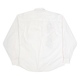 EAGLE JACCA Explosive Mens Plain Shirt White 90s Long Sleeve M