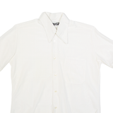 Mens Plain Shirt White Nylon M