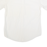 Mens Plain Shirt White Nylon M