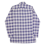EUROPA Mens Shirt Blue 90s Check Long Sleeve M