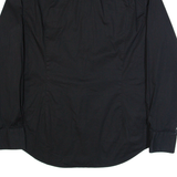 HILFIGER DENIM Mens Plain Shirt Black Long Sleeve M