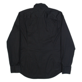 HILFIGER DENIM Mens Plain Shirt Black Long Sleeve M