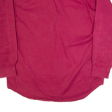TOMMY HILFIGER Mens Plain Shirt Maroon Long Sleeve L