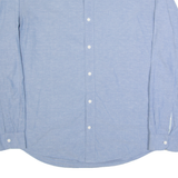 TIMBERLAND Mens Shirt Blue Spotted Long Sleeve L