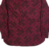TOMMY HILFIGER Mens Shirt Red Crazy Pattern Long Sleeve M