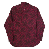TOMMY HILFIGER Mens Shirt Red Crazy Pattern Long Sleeve M